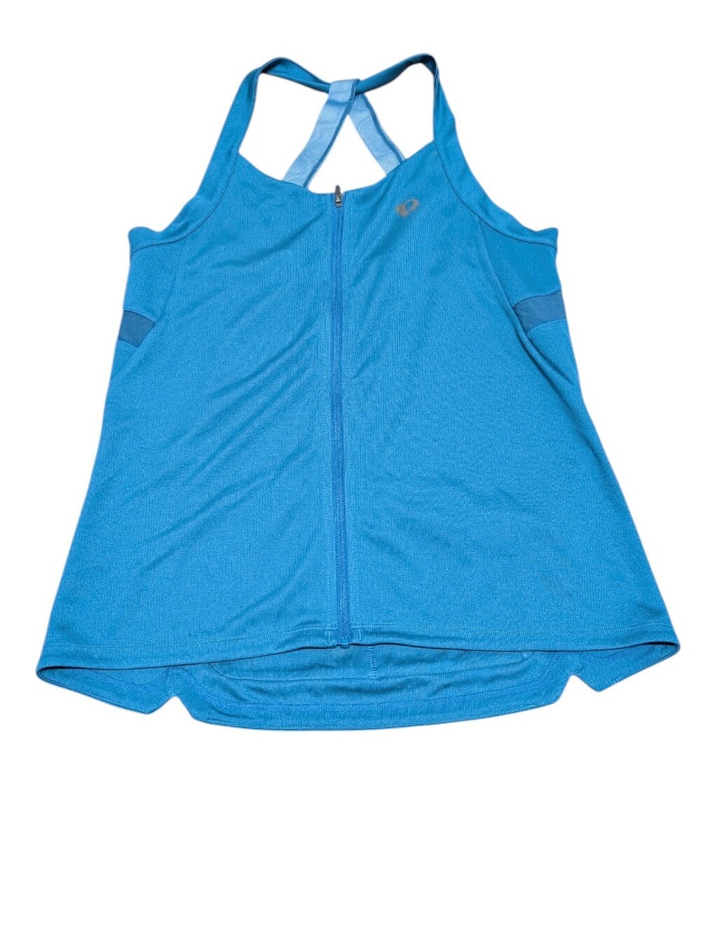 PEARL IZUMI Women's Blue Zip Sugar Sleeveless Cycling Biking Jersey (Large)